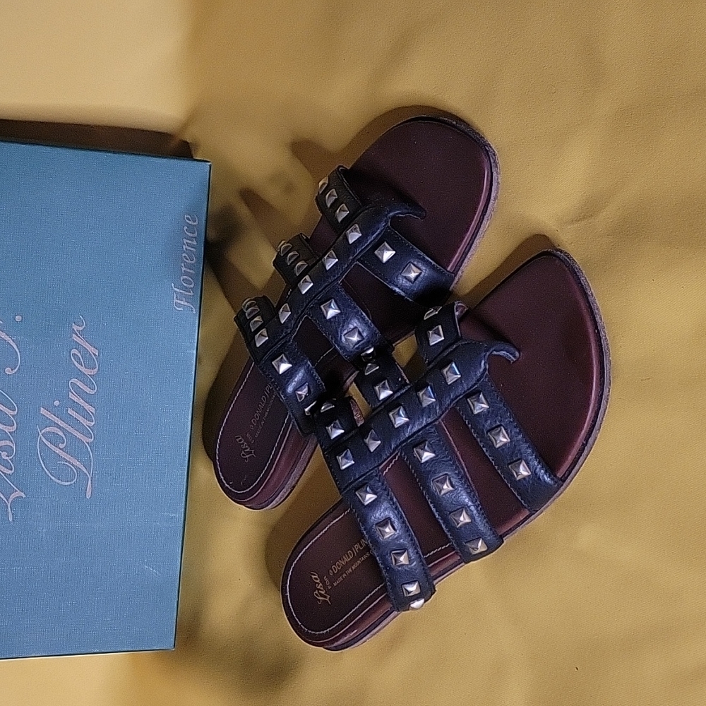 Black Nappa Sandals, Lisa Collection for Donald J. Pliner